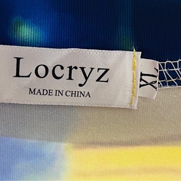 Locryz Women's V Neck 3/4 Sleeve African Floral Printed Size XL NWOT - Picture 5 of 7